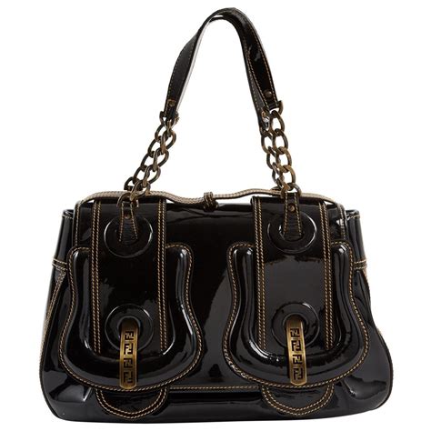 fendi patent leather handbag